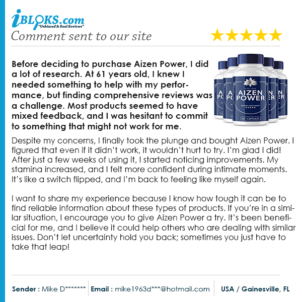 Customer reviews of Aizen Power